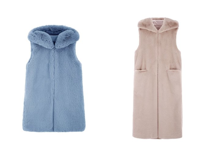 【Lemonplet/レモンプレット】のFAUX FUR LAON HOODED MAXI VEST&FAUX FUR CUPID HOODED VEST 【 人気ファッション通販 コーディネート通販】おすすめ！人気、トレンド、レディースファッションの通販  おすすめ人気トレンドファッション通販アイテム 人気、トレンドファッション・服の通販 founy(ファニー) ファッション Fashion レディースファッション WOMEN アウター Coat Outerwear ジャケット Jackets ジャケット Jacket ベスト Vest NEW・新作・新着・新入荷 New Arrivals |ID:crp329100000204311