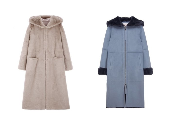 【Lemonplet/レモンプレット】のFAUX FUR LAON HOODED MAXI COAT&FAUX FUR LOMPER HOODED COAT 【 人気ファッション通販 コーディネート通販】おすすめ！人気、トレンド、レディースファッションの通販  おすすめ人気トレンドファッション通販アイテム 人気、トレンドファッション・服の通販 founy(ファニー) ファッション Fashion レディースファッション WOMEN アウター Coat Outerwear コート Coats ロング Long おすすめ Recommend クラシック Classic パターン Pattern モダン Modern ライニング Lining NEW・新作・新着・新入荷 New Arrivals |ID:crp329100000204321