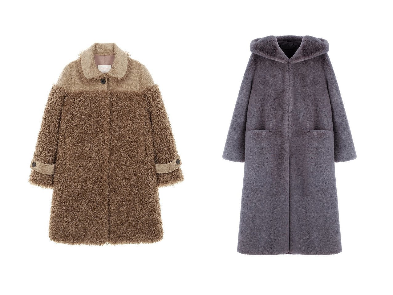 【Lemonplet/レモンプレット】のFAUX FUR LAON HOODED MAXI COAT&FAUX FUR ANGE L COAT 【 人気ファッション通販 コーディネート通販】おすすめ！人気、トレンド、レディースファッションの通販  おすすめ人気トレンドファッション通販アイテム インテリア・キッズ・メンズ・レディースファッション・服の通販 founy(ファニー) 　ファッション　Fashion　レディースファッション　WOMEN　アウター　Coat Outerwear　コート　Coats　フェイクファー　Faux Fur　フォーマル　Formal　フロント　Front　ポケット　Pocket　ロング　Long　NEW・新作・新着・新入荷　New Arrivals　ブラウン系　Brown　ベージュ系　Beige　グリーン系　Green　ブルー系　Blue　|ID:crp329100000204322