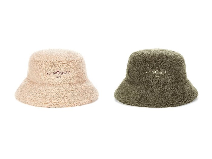 【Lemonplet/レモンプレット】のFAUX FUR BUCKET HAT WITH LEMONPLET LOGO 【 人気ファッション通販 コーディネート通販】おすすめ！人気、トレンド、レディースファッションの通販  おすすめ人気トレンドファッション通販アイテム 人気、トレンドファッション・服の通販 founy(ファニー) ファッション Fashion レディースファッション WOMEN 帽子 Hats A/W・秋冬 Aw・Autumn/Winter・Fw・Fall-Winter 帽子 Hat NEW・新作・新着・新入荷 New Arrivals |ID:crp329100000204323