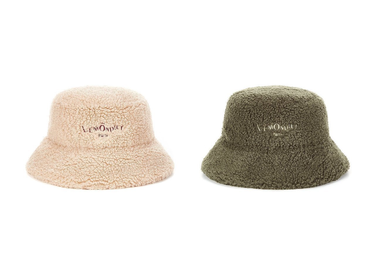 【Lemonplet/レモンプレット】のFAUX FUR BUCKET HAT WITH LEMONPLET LOGO 【 人気ファッション通販 コーディネート通販】おすすめ！人気、トレンド、レディースファッションの通販  おすすめ人気トレンドファッション通販アイテム インテリア・キッズ・メンズ・レディースファッション・服の通販 founy(ファニー) 　ファッション　Fashion　レディースファッション　WOMEN　帽子　Hats　A/W・秋冬　Aw・Autumn/Winter・Fw・Fall-Winter　帽子　Hat　NEW・新作・新着・新入荷　New Arrivals　ホワイト系　White　ベージュ系　Beige　グリーン系　Green　ブルー系　Blue　|ID:crp329100000204323