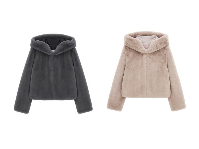 【Lemonplet/レモンプレット】のFAUX FUR BIEN HOODED SHORT JACKET 【 人気ファッション通販 コーディネート通販】おすすめ！人気、トレンド、レディースファッションの通販  おすすめ人気トレンドファッション通販アイテム 人気、トレンドファッション・服の通販 founy(ファニー) ファッション Fashion レディースファッション WOMEN アウター Coat Outerwear ジャケット Jackets ジャケット Jacket スタイリッシュ Stylish ビッグ Big フェイクファー Faux Fur ポケット Pocket NEW・新作・新着・新入荷 New Arrivals |ID:crp329100000204330