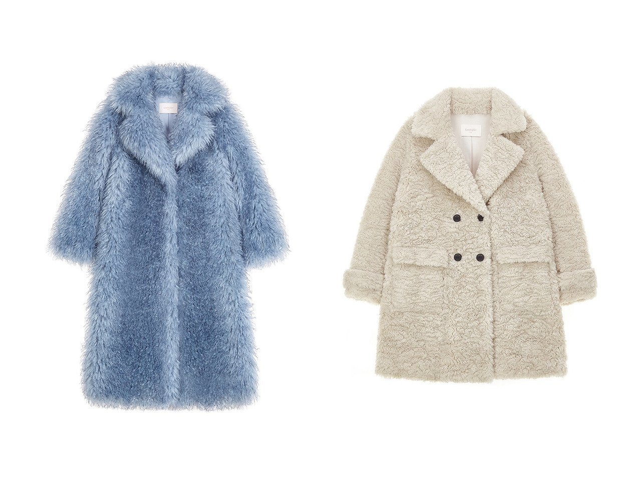 【Lemonplet/レモンプレット】のFAUX FUR EVER MG COAT&BOBO COAT 【 人気ファッション通販 コーディネート通販】おすすめ！人気、トレンド、レディースファッションの通販  おすすめ人気トレンドファッション通販アイテム インテリア・キッズ・メンズ・レディースファッション・服の通販 founy(ファニー) 　ファッション　Fashion　レディースファッション　WOMEN　アウター　Coat Outerwear　コート　Coats　エレガント 上品　Elegant　シンプル　Simple　マキシ　Maxi　ロング　Long　NEW・新作・新着・新入荷　New Arrivals　ブルー系　Blue　|ID:crp329100000204331