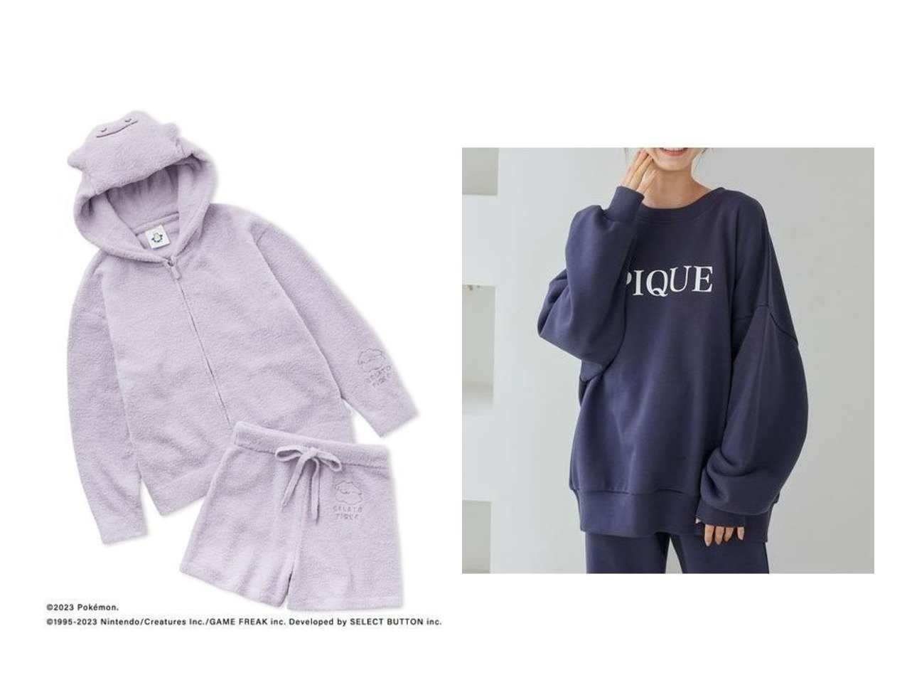 gelato pique】ベビモコ メタモン パーカ＆ショートパンツセット