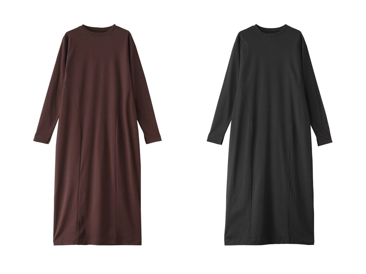 【MIDIUMISOLID/ミディウミソリッド】のwaist shape cocoon OP.S ワンピース 【ワンピース、ドレス 人気ファッション通販 コーディネート通販】おすすめ！人気、トレンド、レディースファッションの通販  おすすめ人気トレンドファッション通販アイテム インテリア・キッズ・メンズ・レディースファッション・服の通販 founy(ファニー) 　ファッション　Fashion　レディースファッション　WOMEN　ワンピース　Dress　チュニック　Tunic　シェイプ　Shape　シンプル　Simple　チュニック　Tunic　ロング　Long　NEW・新作・新着・新入荷　New Arrivals　ブラウン系　Brown　グレー系　Gray　ブラック系　Black　|ID:crp329100000204587