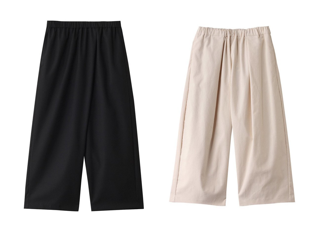 【mizuiro ind/ミズイロ インド】のwarp like easy PT パンツ&corduroy wide PT パンツ 【パンツ 人気ファッション通販 コーディネート通販】おすすめ！人気、トレンド、レディースファッションの通販  おすすめ人気トレンドファッション通販アイテム インテリア・キッズ・メンズ・レディースファッション・服の通販 founy(ファニー) 　ファッション　Fashion　レディースファッション　WOMEN　パンツ　Pants　ラップ　Wrap　ワイド　Wide　エレガント 上品　Elegant　NEW・新作・新着・新入荷　New Arrivals　ブラック系　Black　|ID:crp329100000204610