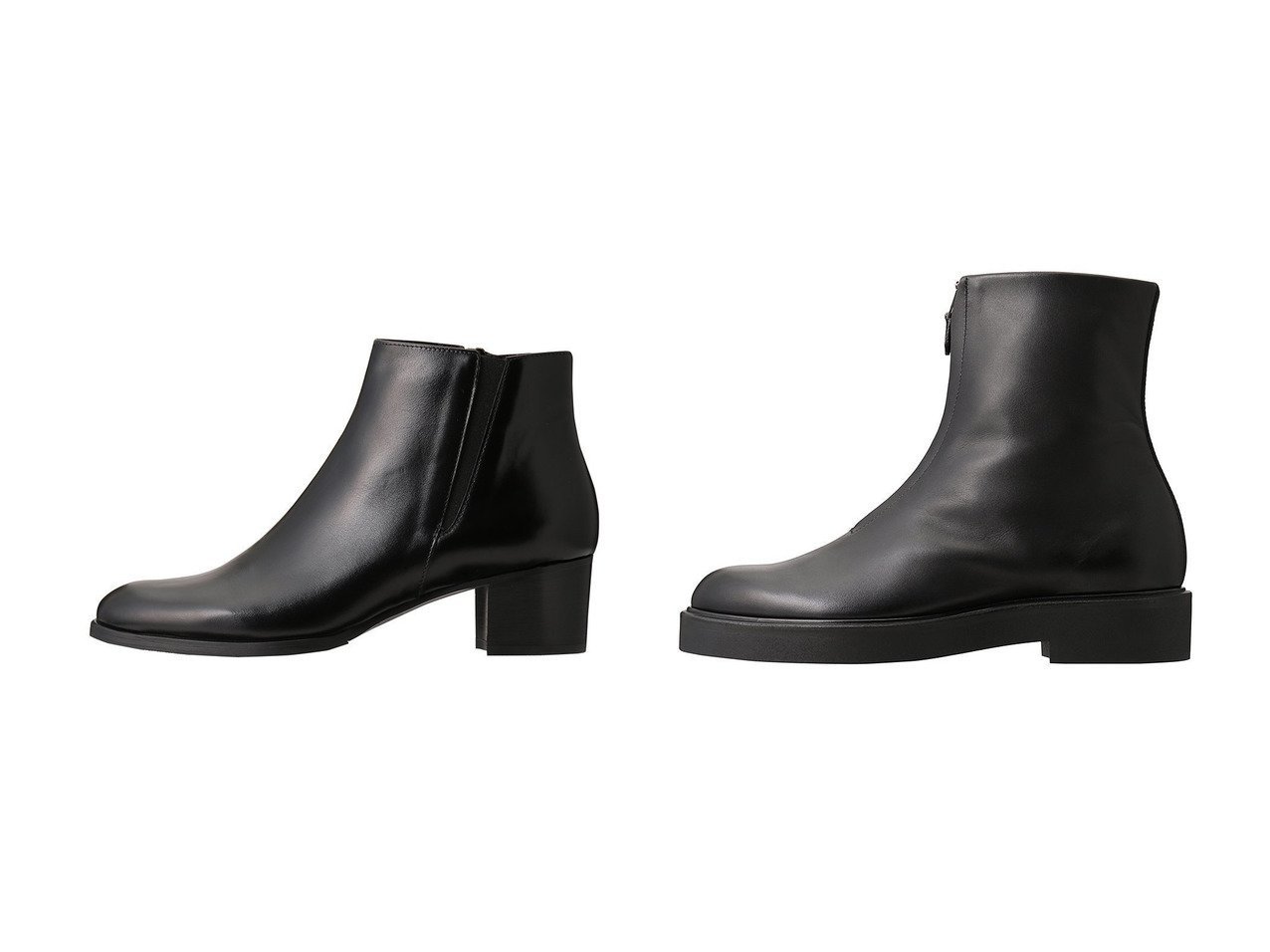 【BEAUTIFUL SHOES/ビューティフルシューズ】のFRONT-ZIP BOOTS&【LucaGrossi/ルカグロッシ】のレザーアンクルブーツ 【シューズ・靴 人気ファッション通販 コーディネート通販】おすすめ！人気、トレンド、レディースファッションの通販  おすすめ人気トレンドファッション通販アイテム インテリア・キッズ・メンズ・レディースファッション・服の通販 founy(ファニー) 　ファッション　Fashion　レディースファッション　WOMEN　アンクル　Uncle　ショート　Short　シンプル　Simple　フォルム　Form　NEW・新作・新着・新入荷　New Arrivals　ブラック系　Black　|ID:crp329100000204621