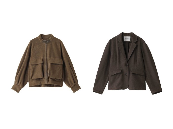 【MIDIUMISOLID/ミディウミソリッド】のvolume slv JK.M ジャケット&fleece blouson.R ブルゾン 【コート、ジャケット 人気ファッション通販 コーディネート通販】おすすめ！人気、トレンド、レディースファッションの通販  おすすめ人気トレンドファッション通販アイテム 人気、トレンドファッション・服の通販 founy(ファニー) ファッション Fashion レディースファッション WOMEN アウター Coat Outerwear ジャケット Jackets ブルゾン Blouson/Jackets ショート Short ジャケット Jacket バランス Balance ファブリック Fabric フロント Front ブルゾン Blouson ポケット Pocket NEW・新作・新着・新入荷 New Arrivals |ID:crp329100000204701