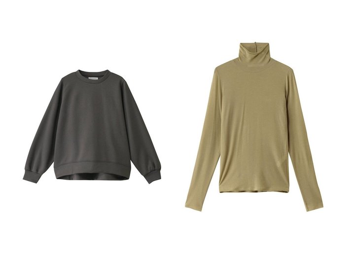 【MIDIUMISOLID/ミディウミソリッド】のdouble-knit sweatshirt スウェット&neck inner.R インナー 【トップス、カットソー 人気ファッション通販 コーディネート通販】おすすめ！人気、トレンド、レディースファッションの通販  おすすめ人気トレンドファッション通販アイテム インテリア・キッズ・メンズ・レディースファッション・服の通販 founy(ファニー) https://founy.com/ ファッション Fashion レディースファッション WOMEN トップス・カットソー Tops/Tshirt ニット Knit Tops シャツ/ブラウス Shirts/Blouses パーカ Sweats ロング / Tシャツ T-Shirts スウェット Sweat カットソー Cut and Sewn A/W・秋冬 Aw・Autumn/Winter・Fw・Fall-Winter スウェット Sweat ファブリック Fabric 定番 Standard NEW・新作・新着・新入荷 New Arrivals |ID:crp329100000204725