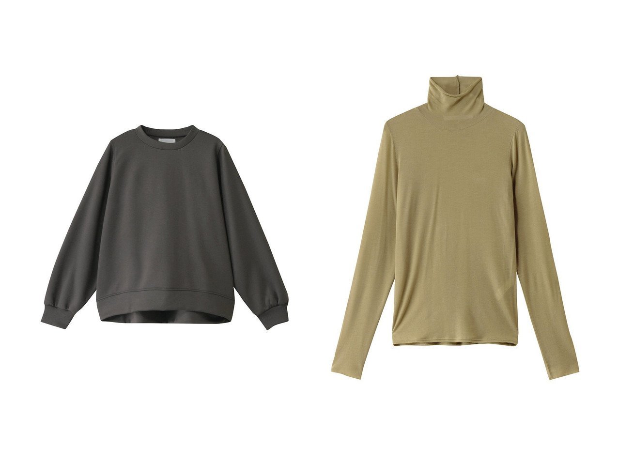 【MIDIUMISOLID/ミディウミソリッド】のdouble-knit sweatshirt スウェット&neck inner.R インナー 【トップス、カットソー 人気ファッション通販 コーディネート通販】おすすめ！人気、トレンド、レディースファッションの通販  おすすめ人気トレンドファッション通販アイテム インテリア・キッズ・メンズ・レディースファッション・服の通販 founy(ファニー) 　ファッション　Fashion　レディースファッション　WOMEN　トップス・カットソー　Tops/Tshirt　ニット　Knit Tops　シャツ/ブラウス　Shirts/Blouses　パーカ　Sweats　ロング / Tシャツ　T-Shirts　スウェット　Sweat　カットソー　Cut and Sewn　A/W・秋冬　Aw・Autumn/Winter・Fw・Fall-Winter　スウェット　Sweat　ファブリック　Fabric　定番　Standard　NEW・新作・新着・新入荷　New Arrivals　グレー系　Gray　ブラック系　Black　|ID:crp329100000204725