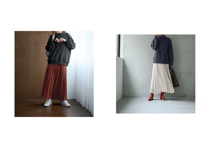 【STYLE DELI/スタイルデリ】のシフォンジョーゼットプリーツスカート 【スカート 人気ファッション通販 コーディネート通販】おすすめ！人気、トレンド、レディースファッションの通販  おすすめ人気トレンドファッション通販アイテム 人気、トレンドファッション・服の通販 founy(ファニー) 　ファッション　Fashion　レディースファッション　WOMEN　スカート　Skirt　プリーツスカート　Pleated Skirts　エアリー　Airy　オレンジ　Orange　カットソー　Cut And Sew　カーディガン　Cardigan　シフォン　Chiffon　シンプル　Simple　ジャケット　Jacket　スウェット　Sweat　タイツ　Tights　定番　Standard　ブルゾン　Blouson　プリーツ　Pleats　ポケット　Pocket　ループ　Loop　レギンス　Leggings　ロング　Long　冬　Winter　|ID:crp329100000204862