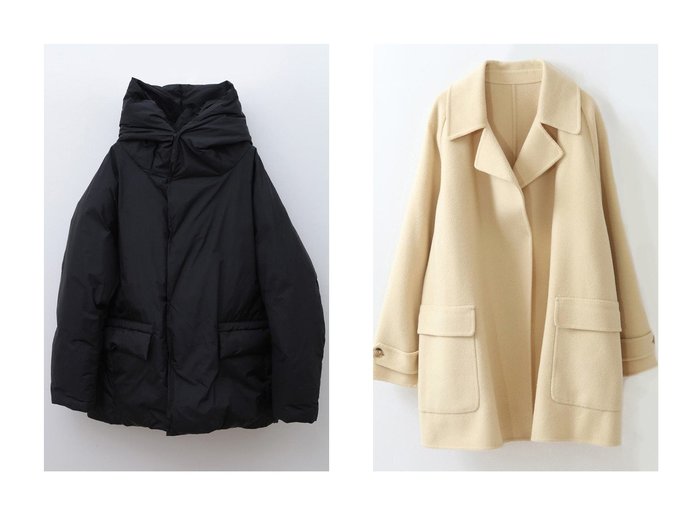 【HER./ハー】の【REMI RELIEF】 別注アウトドアダウン&【YLEVE】別注 BEAVER COAT コート 【コート、ジャケット 人気ファッション通販 コーディネート通販】おすすめ！人気、トレンド、レディースファッションの通販  おすすめ人気トレンドファッション通販アイテム 人気、トレンドファッション・服の通販 founy(ファニー) 　ファッション　Fashion　レディースファッション　WOMEN　アウター　Coat Outerwear　コート　Coats　アウトドア　Outdoor　ジャケット　Jacket　ダウン　Down　バランス　Balance　パターン　Pattern　別注　Special Order　NEW・新作・新着・新入荷　New Arrivals　|ID:crp329100000205021