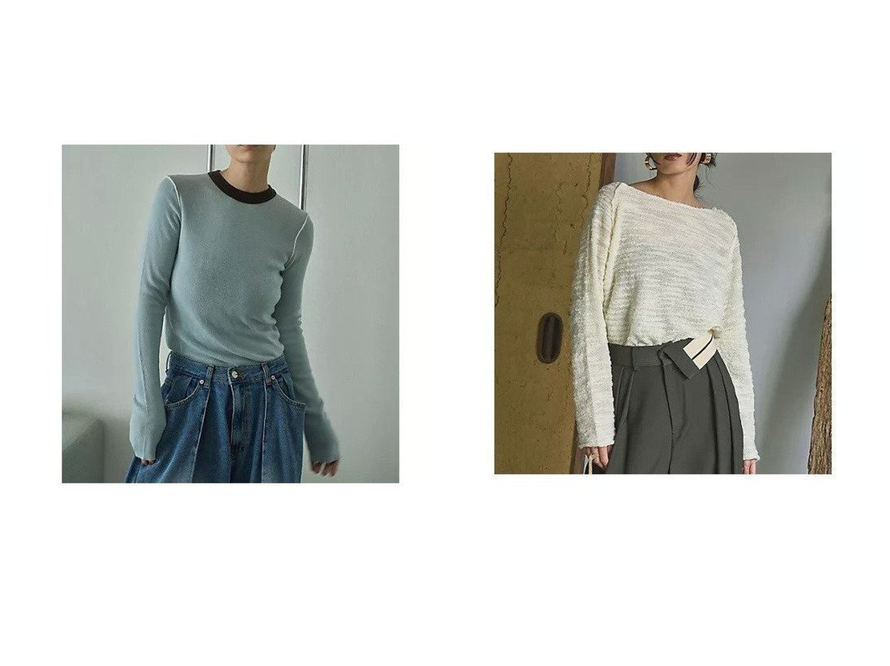 【marjour/マージュール】のSLUB TOPS&MULTI COLOR RIB KNIT 【トップス、カットソー 人気ファッション通販 コーディネート通販】おすすめ！人気、トレンド、レディースファッションの通販 おすすめ人気トレンドファッション通販アイテム インテリア・キッズ・メンズ・レディースファッション・服の通販 founy(ファニー) 　ファッション　Fashion　レディースファッション　WOMEN　トップス・カットソー　Tops/Tshirt　ニット　Knit Tops　おすすめ　Recommend　インナー　Inner　カーディガン　Cardigan　ジャケット　Jacket　ストレッチ　Stretch　フィット　Fit　リブニット　Rib Knit　旅行　Travel　カットソー　Cut And Sew　シンプル　Simple　トレンド　Trend　ベーシック　Basic　ボトム　Bottom　モノトーン　Monotone　ブルー系　Blue　ホワイト系　White　ブラック系　Black　|ID:crp329100000205309