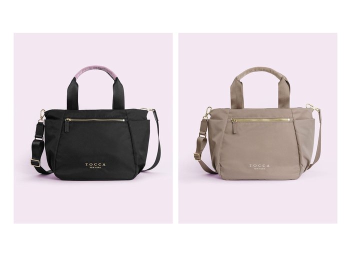 【TOCCA/トッカ】の【サスティナブル素材・撥水・WEB&一部店舗限定】NUOTO NYLON TOTE トートバッグ 【バッグ・鞄 人気ファッション通販 コーディネート通販】おすすめ！人気、トレンド、レディースファッションの通販  おすすめ人気トレンドファッション通販アイテム 人気、トレンドファッション・服の通販 founy(ファニー) 　ファッション　Fashion　レディースファッション　WOMEN　バッグ　Bag　アウトドア　Outdoor　軽量　Lightweight　シンプル　Simple　ジップ　Zip　財布　Wallet　フォルム　Form　フロント　Front　ポケット　Pocket　NEW・新作・新着・新入荷　New Arrivals　おすすめ　Recommend　旅行　Travel　ビジネス 仕事 通勤　Business　|ID:crp329100000205390