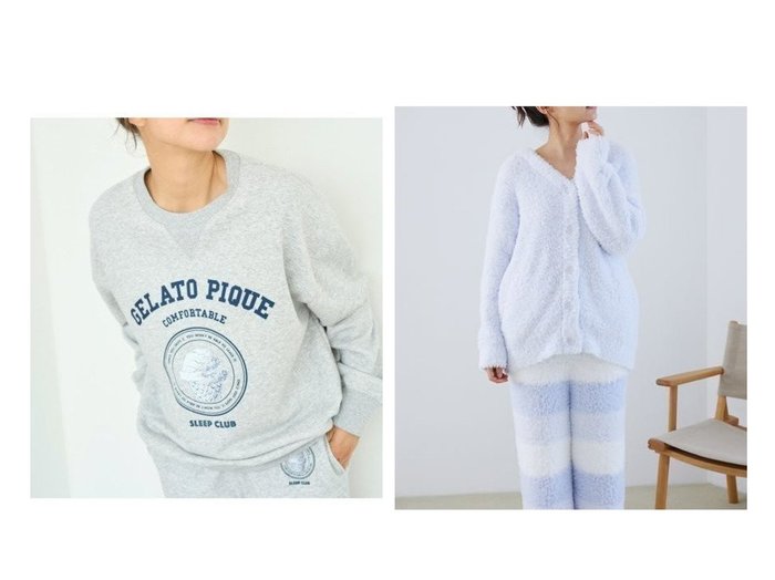 【gelato pique/ジェラート ピケ】の【UNISEX】裏毛プルオーバー&ジェラートカーディガン 【人気ファッション通販 コーディネート通販】おすすめ！人気、トレンド、レディースファッションの通販  おすすめ人気トレンドファッション通販アイテム 人気、トレンドファッション・服の通販 founy(ファニー) ファッション Fashion レディースファッション WOMEN トップス・カットソー Tops/Tshirt プルオーバー Pullover カーディガン Cardigans ユニセックス Unisex グラフィック Graphic ベーシック Basic モチーフ Motif ロング Long カーディガン Cardigan シンプル Simple ボトム Bottom ボーダー Border ラベンダー Lavender 人気 Popularity 定番 Standard 無地 Plain Color 羽織 Haori |ID:crp329100000205555