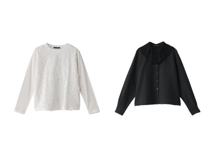 【mizuiro ind/ミズイロ インド】のO プルオーバー&pleats collar shirt シャツ 【ECで売れてるランキング上位の人気ファッション通販 コーディネート通販 / Popular clothes】おすすめ！トレンド、レディースファッションの通販   おすすめ人気トレンドファッション通販アイテム 人気、トレンドファッション・服の通販 founy(ファニー) ファッション Fashion レディースファッション WOMEN トップス・カットソー Tops/Tshirt シャツ/ブラウス Shirts/Blouses プルオーバー Pullover エレガント 上品 Elegant スリーブ Sleeve フロント Front レース Race ロング Long |ID:crp329100000205581