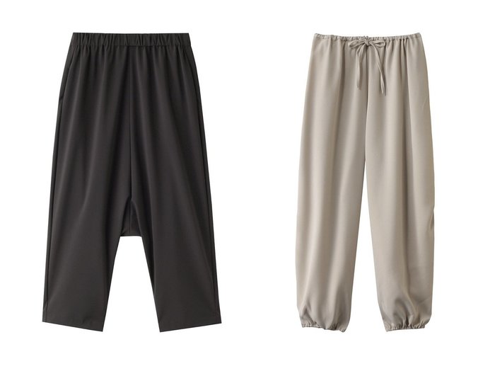 【mizuiro ind/ミズイロ インド】のsarrouel PT パンツ&drawstring easy PT パンツ 【ECで売れてるランキング上位の人気ファッション通販 コーディネート通販】おすすめ！トレンド、レディースファッションの通販   おすすめ人気トレンドファッション通販アイテム インテリア・キッズ・メンズ・レディースファッション・服の通販 founy(ファニー) https://founy.com/ ファッション Fashion レディースファッション WOMEN パンツ Pants シンプル Simple ドレープ Drape コンパクト Compact ワイド Wide |ID:crp329100000205582