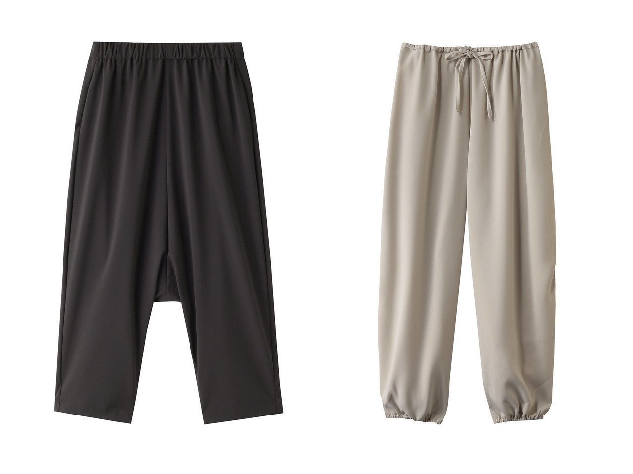 【mizuiro ind/ミズイロ インド】のsarrouel PT パンツ&drawstring easy PT パンツ 【ECで売れてるランキング上位の人気ファッション通販 コーディネート通販 / Popular clothes】おすすめ！トレンド、レディースファッションの通販   おすすめ人気トレンドファッション通販アイテム インテリア・キッズ・メンズ・レディースファッション・服の通販 founy(ファニー) 　ファッション　Fashion　レディースファッション　WOMEN　パンツ　Pants　シンプル　Simple　ドレープ　Drape　コンパクト　Compact　ワイド　Wide　ブラック系　Black　グレー系　Gray　ベージュ系　Beige　ブルー系　Blue　|ID:crp329100000205582