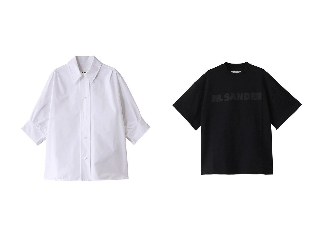 【JIL SANDER/ジル サンダー】のLOGO ON TONE Tシャツ&ショートスリーブシャツ 77 【 人気ファッション通販 コーディネート通販】おすすめ！人気、トレンド、レディースファッションの通販  おすすめ人気トレンドファッション通販アイテム インテリア・キッズ・メンズ・レディースファッション・服の通販 founy(ファニー) 　ファッション　Fashion　レディースファッション　WOMEN　トップス・カットソー　Tops/Tshirt　シャツ/ブラウス　Shirts/Blouses　ロング / Tシャツ　T-Shirts　カットソー　Cut and Sewn　2025年　2025　A/W・秋冬　Aw・Autumn/Winter・Fw・Fall-Winter　S/S・春夏　Ss・Spring/Summer　ショート　Short　スリーブ　Sleeve　ビッグ　Big　夏　Summer　定番　Standard　春　Spring　ブラック系　Black　ホワイト系　White　|ID:crp329100000205621