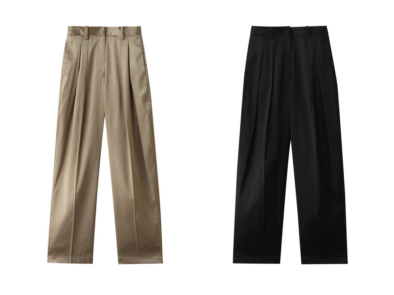 【CLANE/クラネ】のBRIGHT TWILL IN TUCK PANTS パンツ 【パンツ 人気ファッション通販 コーディネート通販】おすすめ！人気、トレンド、レディースファッションの通販  おすすめ人気トレンドファッション通販アイテム インテリア・キッズ・メンズ・レディースファッション・服の通販 founy(ファニー) 　ファッション　Fashion　レディースファッション　WOMEN　パンツ　Pants　スタイリッシュ　Stylish　ツイル　Twill　ロング　Long　定番　Standard　NEW・新作・新着・新入荷　New Arrivals　ベージュ系　Beige　ブラック系　Black　|ID:crp329100000205644