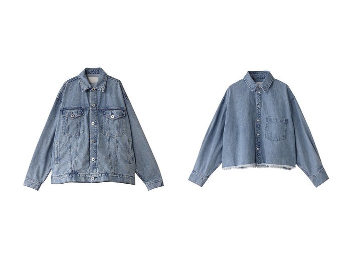 【upper hights/アッパー ハイツ】のTHE CROPPED ESSENCE デニムシャツ&THE BIG DENIM ジャケット 【コート、ジャケット 人気ファッション通販 コーディネート通販】おすすめ！人気、トレンド、レディースファッションの通販  おすすめ人気トレンドファッション通販アイテム インテリア・キッズ・メンズ・レディースファッション・服の通販 founy(ファニー) https://founy.com/ ファッション Fashion レディースファッション WOMEN アウター Coat Outerwear ジャケット Jackets 2025年 2025 A/W・秋冬 Aw・Autumn/Winter・Fw・Fall-Winter S/S・春夏 Ss・Spring/Summer おすすめ Recommend ジャケット Jacket トレンド Trend バランス Balance ビッグ Big フェミニン Feminine 夏 Summer 春 Spring クロップド Cropped デニム Denim フリンジ Fringe 羽織 Haori |ID:crp329100000205689