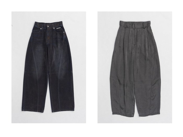 【PRANK PROJECT/プランク プロジェクト】のカーブラインフロッキーデニム Curve Line Flockey Denim&キュプラパンツ Cupla Pants 【 人気ファッション通販 コーディネート通販】おすすめ！人気、トレンド、レディースファッションの通販  おすすめ人気トレンドファッション通販アイテム インテリア・キッズ・メンズ・レディースファッション・服の通販 founy(ファニー) https://founy.com/ ファッション Fashion レディースファッション WOMEN パンツ Pants デニムパンツ Denim Pants グラデーション Gradation シャンブレー Chambray シンプル Simple ジャケット Jacket デニム Denim パターン Pattern おすすめ Recommend NEW・新作・新着・新入荷 New Arrivals |ID:crp329100000205885