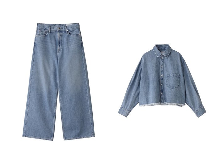 【upper hights/アッパー ハイツ】のTHE LARA ワイドストレートデニムパンツ&THE CROPPED ESSENCE デニムシャツ 【ECで売れてるランキング上位の人気ファッション通販 コーディネート通販 / Popular clothes】おすすめ！トレンド、レディースファッションの通販   おすすめ人気トレンドファッション通販アイテム 人気、トレンドファッション・服の通販 founy(ファニー) ファッション Fashion レディースファッション WOMEN パンツ Pants デニムパンツ Denim Pants アウター Coat Outerwear ジャケット Jackets 2025年 2025 A/W・秋冬 Aw・Autumn/Winter・Fw・Fall-Winter S/S・春夏 Ss・Spring/Summer デニム Denim トレンド Trend 今季 This Season 夏 Summer 定番 Standard 春 Spring クロップド Cropped ジャケット Jacket バランス Balance フリンジ Fringe 羽織 Haori |ID:crp329100000206117