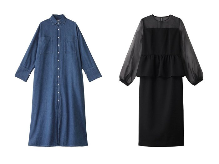 【THIRD MAGAZINE/サードマガジン】の#10 DRESS テンドレス&【Healthy Denim/ヘルシーデニム】のRhubarb シャツワンピース 【ワンピース、ドレス服 人気ファッション通販 コーディネート通販】おすすめ！人気、トレンド、レディースファッションの通販  おすすめ人気トレンドファッション通販アイテム 人気、トレンドファッション・服の通販 founy(ファニー) ファッション Fashion レディースファッション WOMEN ワンピース Dress シャツワンピース Shirt Dresses チュニック Tunic ドレス Party Dresses 2025年 2025 A/W・秋冬 Aw・Autumn/Winter・Fw・Fall-Winter S/S・春夏 Ss・Spring/Summer おすすめ Recommend チュニック Tunic マキシ Maxi ロング Long 夏 Summer 春 Spring 羽織 Haori シアー Sheer ドレス Dress ペプラム Peplum ペーパー Paper |ID:crp329100000206125