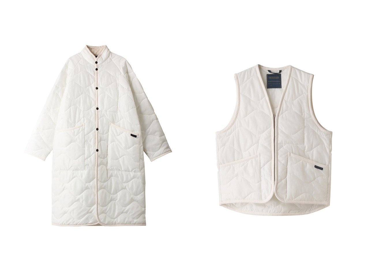 【YLEVE/イレーヴ】の【YLEVE×LAVENHAM】ジップジレ&【YLEVE×LAVENHAM】スタンドカラーコート 【ECで売れてるランキング上位の人気ファッション通販 コーディネート通販 / Popular clothes】おすすめ！トレンド、レディースファッションの通販   おすすめ人気トレンドファッション通販アイテム インテリア・キッズ・メンズ・レディースファッション・服の通販 founy(ファニー) 　ファッション　Fashion　レディースファッション　WOMEN　アウター　Coat Outerwear　コート　Coats　ジャケット　Jackets　キルティング　Quilting　シンプル　Simple　スタンド　Stand　トレンド　Trend　ロング　Long　軽量　Lightweight　イエロー系　Yellow　ブルー系　Blue　|ID:crp329100000206219