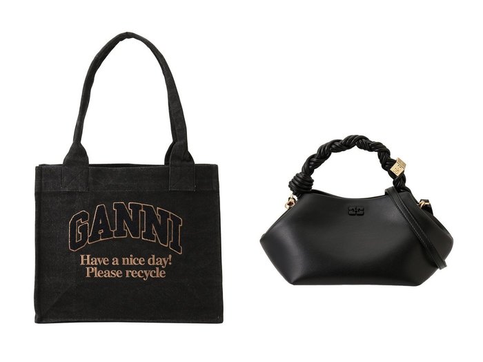 【GANNI/ガニー】のLarge Easy デニムショッパー&Ganni Bou Small バッグ 【バッグ・鞄  人気ファッション通販 コーディネート通販】おすすめ！人気、トレンド、レディースファッションの通販  おすすめ人気トレンドファッション通販アイテム 人気、トレンドファッション・服の通販 founy(ファニー) 　ファッション　Fashion　レディースファッション　WOMEN　バッグ　Bag　2025年　2025　A/W・秋冬　Aw・Autumn/Winter・Fw・Fall-Winter　S/S・春夏　Ss・Spring/Summer　ハンドバッグ　Handbag　ラップ　Wrap　夏　Summer　春　Spring　雑誌　Magazine　|ID:crp329100000206417