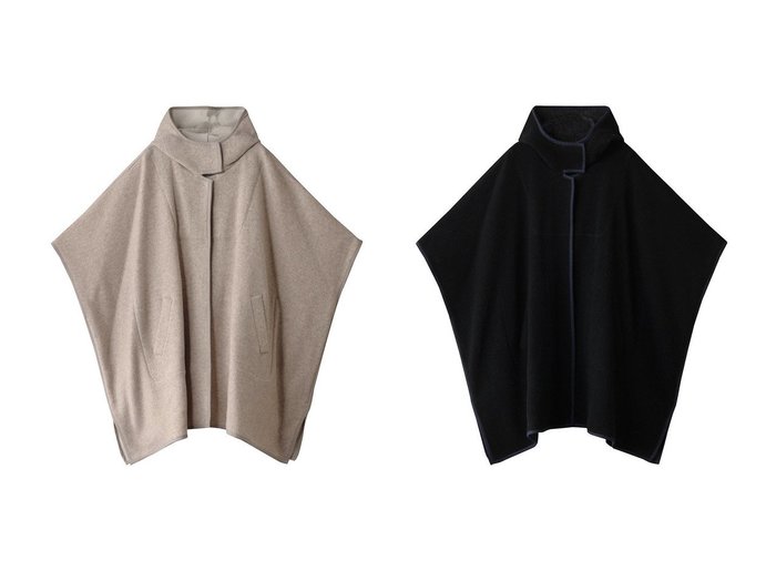 【PLAIN PEOPLE/プレインピープル】のリバーシブルポンチョコート 【コート、ジャケット 人気ファッション通販 コーディネート通販】おすすめ！人気、トレンド、レディースファッションの通販  おすすめ人気トレンドファッション通販アイテム 人気、トレンドファッション・服の通販 founy(ファニー) ファッション Fashion レディースファッション WOMEN アウター Coat Outerwear コート Coats ポンチョ Ponchos 2025年 2025 A/W・秋冬 Aw・Autumn/Winter・Fw・Fall-Winter S/S・春夏 Ss・Spring/Summer ショート Short 夏 Summer 春 Spring |ID:crp329100000206444