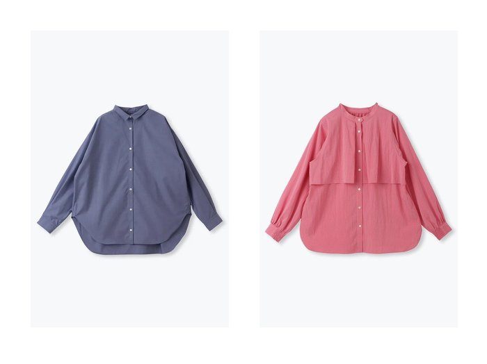 【lelill/レリル】のTHE BASIC SHIRTS&2WAY フラップBL 【トップス、カットソー 人気ファッション通販 コーディネート通販】おすすめ！人気、トレンド、レディースファッションの通販  おすすめ人気トレンドファッション通販アイテム 人気、トレンドファッション・服の通販 founy(ファニー) 　ファッション　Fashion　レディースファッション　WOMEN　トップス・カットソー　Tops/Tshirt　シャツ/ブラウス　Shirts/Blouses　スリーブ　Sleeve　ブロード　Broad　ロング　Long　NEW・新作・新着・新入荷　New Arrivals　|ID:crp329100000206452