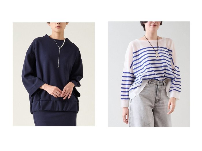 【martinique/マルティニーク】の《別注》【COGTHEBIGSMOKE】HILLARY TOP NAVY(セットアップ可)&【Traditional Weatherwear】L251THKPO0359SE LYNE ニット 【トップス、カットソー 人気ファッション通販 コーディネート通販】おすすめ！人気、トレンド、レディースファッションの通販  おすすめ人気トレンドファッション通販アイテム インテリア・キッズ・メンズ・レディースファッション・服の通販 founy(ファニー) https://founy.com/ ファッション Fashion レディースファッション WOMEN トップス・カットソー Tops/Tshirt シャツ/ブラウス Shirts/Blouses ロング / Tシャツ T-Shirts カットソー Cut and Sewn ニット Knit Tops プルオーバー Pullover 春 Spring コレクション Collection ショルダー Shoulder ジャージ Jersey ジャージー Jersey スウェット Sweat スクエア Square スリーブ Sleeve セットアップ Set Up トレンド Trend バランス Balance ビッグ Big フォーマル Formal 別注 Special Order リアル Real ロング Long ロンドン London ワイド Wide A/W・秋冬 Aw・Autumn/Winter・Fw・Fall-Winter S/S・春夏 Ss・Spring/Summer 日本製 Made In Japan 夏 Summer |ID:crp329100000206454