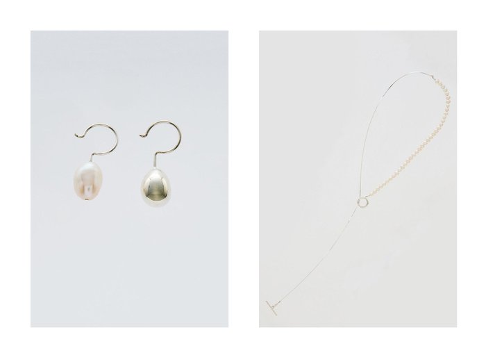 【martinique/マルティニーク】の【Rieuk】Pearl&Snake ネックレス&【Rieuk】Pearl Hooks ピアス 【 人気ファッション通販 コーディネート通販】おすすめ！人気、トレンド、レディースファッションの通販  おすすめ人気トレンドファッション通販アイテム 人気、トレンドファッション・服の通販 founy(ファニー) 　ファッション　Fashion　レディースファッション　WOMEN　ジュエリー　Jewelry　リング　Rings　イヤリング　Earrings　ネックレス　Necklaces　2025年　2025　A/W・秋冬　Aw・Autumn/Winter・Fw・Fall-Winter　S/S・春夏　Ss・Spring/Summer　アシンメトリー　Asymmetry　イヤリング　Earrings　シェイプ　Shape　シルバー　Silver　ジュエリー　Jewelry　バロック　Baroque　パール　Pearl　モダン　Modern　モチーフ　Motif　夏　Summer　春　Spring　|ID:crp329100000206607