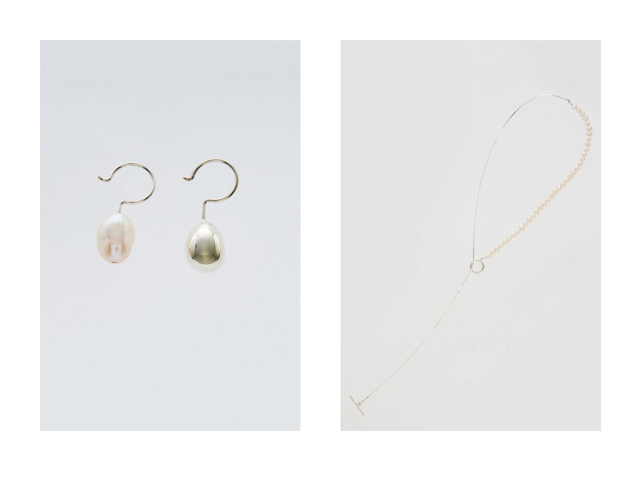 【martinique/マルティニーク】の【Rieuk】Pearl&Snake ネックレス&【Rieuk】Pearl Hooks ピアス 【 人気ファッション通販 コーディネート通販】おすすめ！人気、トレンド、レディースファッションの通販  おすすめ人気トレンドファッション通販アイテム インテリア・キッズ・メンズ・レディースファッション・服の通販 founy(ファニー) 　ファッション　Fashion　レディースファッション　WOMEN　ジュエリー　Jewelry　リング　Rings　イヤリング　Earrings　ネックレス　Necklaces　2025年　2025　A/W・秋冬　Aw・Autumn/Winter・Fw・Fall-Winter　S/S・春夏　Ss・Spring/Summer　アシンメトリー　Asymmetry　イヤリング　Earrings　シェイプ　Shape　シルバー　Silver　ジュエリー　Jewelry　バロック　Baroque　パール　Pearl　モダン　Modern　モチーフ　Motif　夏　Summer　春　Spring　ゴールド系　Gold　|ID:crp329100000206607