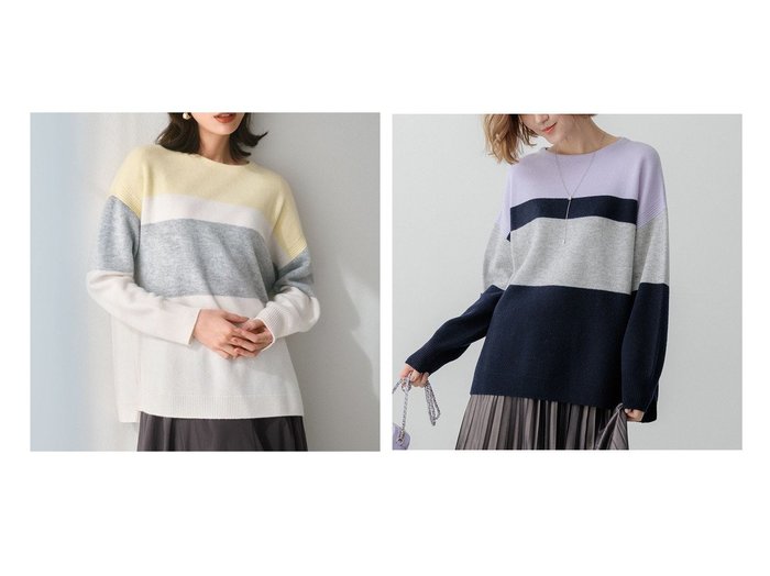 【NIJYUSANKU/23区】の【Oggi1月号掲載/洗える】ウールカシミヤ カラーブロック ニット 【ECで売れてるランキング上位の人気ファッション通販 コーディネート通販】おすすめ！トレンド、レディースファッションの通販   おすすめ人気トレンドファッション通販アイテム インテリア・キッズ・メンズ・レディースファッション・服の通販 founy(ファニー) https://founy.com/ 雑誌掲載アイテム Magazine Items ファッション雑誌 Fashion Magazines オッジ Oggi ファッション Fashion レディースファッション WOMEN トップス・カットソー Tops/Tshirt ニット Knit Tops 1月号 January Issue イエロー Yellow インナー Inner 春 Spring 洗える Washable カシミヤ Cashmere スリット Slit セーター Sweater 雑誌 Magazine チュニック Tunic ブロック Block ワンポイント One Point A/W・秋冬 Aw・Autumn/Winter・Fw・Fall-Winter |ID:crp329100000206615