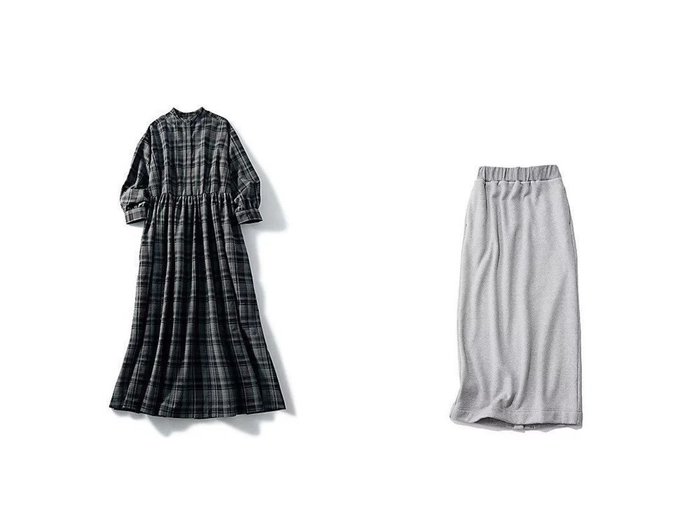 【12closet/トゥエルブクローゼット】の【洗える】まるで毛布なあったかスカート&【石上美津江さんコラボ】【洗える】チェックワンピース 【ECで売れてるランキング上位の人気ファッション通販 コーディネート通販】おすすめ！トレンド、レディースファッションの通販   おすすめ人気トレンドファッション通販アイテム インテリア・キッズ・メンズ・レディースファッション・服の通販 founy(ファニー) https://founy.com/ ファッション Fashion レディースファッション WOMEN ワンピース Dress スカート Skirt コラボ Collaboration チェック Check ハイネック High Neck ポケット Pocket 春 Spring 洗える Washable |ID:crp329100000206679