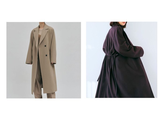 【BEIGE,/ベイジ,】のロング丈チェスターウールコート 【ECで売れてるランキング上位の人気ファッション通販 コーディネート通販 / Popular clothes】おすすめ！トレンド、レディースファッションの通販   おすすめ人気トレンドファッション通販アイテム 人気、トレンドファッション・服の通販 founy(ファニー) ファッション Fashion レディースファッション WOMEN アウター Coat Outerwear コート Coats ジャケット Jackets チェスターコート Top Coat A/W・秋冬 Aw・Autumn/Winter・Fw・Fall-Winter インナー Inner シェイプ Shape シンプル Simple ジャケット Jacket チェスターコート Chester Coat メルトン Melton ロング Long |ID:crp329100000206686