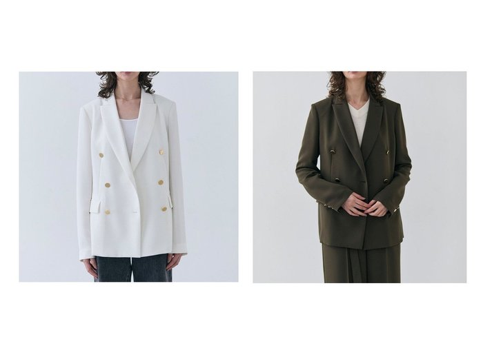 【BEIGE,/ベイジ,】の【洗える】 ゴールドボタンダブルジャケット 【ECで売れてるランキング上位の人気ファッション通販 コーディネート通販 / Popular clothes】おすすめ！トレンド、レディースファッションの通販   おすすめ人気トレンドファッション通販アイテム 人気、トレンドファッション・服の通販 founy(ファニー) ファッション Fashion レディースファッション WOMEN アウター Coat Outerwear ジャケット Jackets テーラードジャケット Tailored Jackets A/W・秋冬 Aw・Autumn/Winter・Fw・Fall-Winter S/S・春夏 Ss・Spring/Summer カーディガン Cardigan ジャケット Jacket ジョーゼット Georgette ストレッチ Stretch セットアップ Set Up ダブル Double デニム Denim ロング Long ワイド Wide エレガント 上品 Elegant 夏 Summer 洗える Washable |ID:crp329100000206687