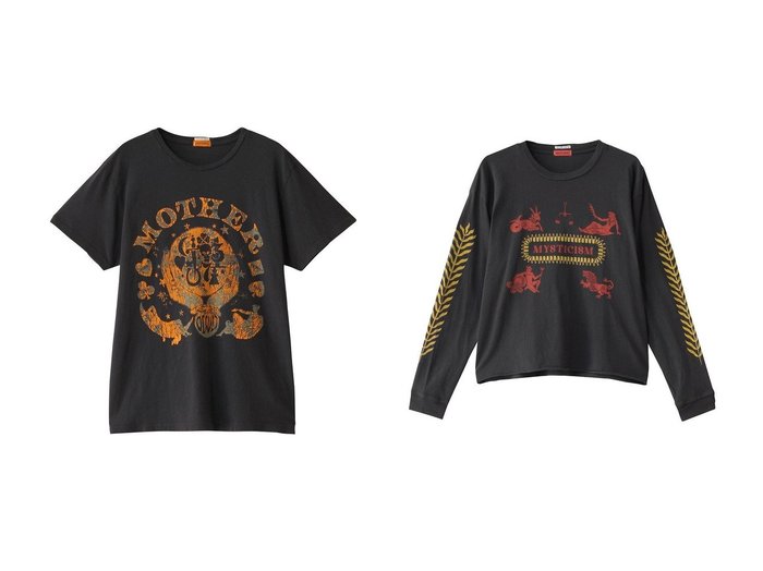 【MOTHER/マザー】のMISTICISM プリントスウェット(MSM)&MOTHER プリントTシャツ(OCC) 【トップス、カットソー 人気ファッション通販 コーディネート通販】おすすめ！人気、トレンド、レディースファッションの通販  おすすめ人気トレンドファッション通販アイテム インテリア・キッズ・メンズ・レディースファッション・服の通販 founy(ファニー) https://founy.com/ ファッション Fashion レディースファッション WOMEN トップス・カットソー Tops/Tshirt シャツ/ブラウス Shirts/Blouses ロング / Tシャツ T-Shirts カットソー Cut and Sewn パーカ Sweats スウェット Sweat 2025年 2025 A/W・秋冬 Aw・Autumn/Winter・Fw・Fall-Winter S/S・春夏 Ss・Spring/Summer おすすめ Recommend ショート Short スリーブ Sleeve フレア Flare プリント Print ボトム Bottom ミックス Mix 夏 Summer 春 Spring |ID:crp329100000206797