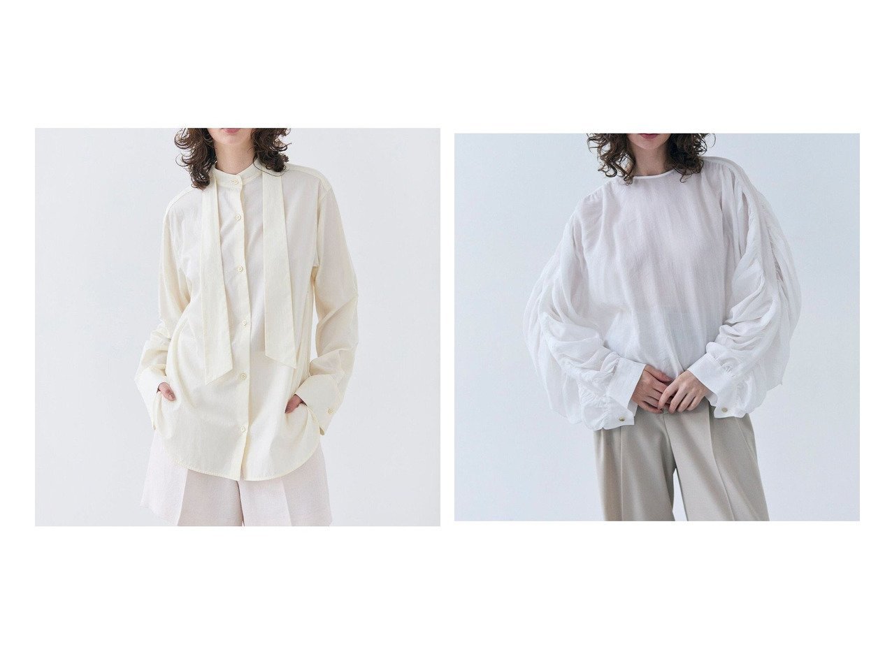 【BEIGE,/ベイジ,】の【洗える】 コットンバックボウタイブラウス&【洗える】 タックギャザーリネンボリュームブラウス 【トップス、カットソー 人気ファッション通販 コーディネート通販】おすすめ！人気、トレンド、レディースファッションの通販  おすすめ人気トレンドファッション通販アイテム インテリア・キッズ・メンズ・レディースファッション・服の通販 founy(ファニー) 　ファッション　Fashion　レディースファッション　WOMEN　トップス・カットソー　Tops/Tshirt　シャツ/ブラウス　Shirts/Blouses　洗える　Washable　カーディガン　Cardigan　シルク　Silk　シンプル　Simple　センター　Center　デニム　Denim　A/W・秋冬　Aw・Autumn/Winter・Fw・Fall-Winter　S/S・春夏　Ss・Spring/Summer　NEW・新作・新着・新入荷　New Arrivals　夏　Summer　ギャザー　Gather　シアー　Sheer　リネン　Linen　ワイド　Wide　定番　Standard　春　Spring　ホワイト系　White　レッド系　Red　ブラック系　Black　|ID:crp329100000206809