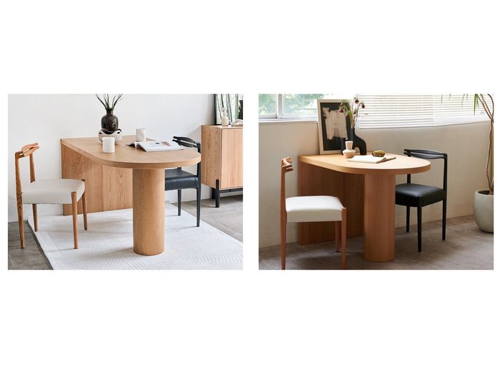 【journal standard Furniture/ジャーナルスタンダード ファニチャー】のポルト ダイニングテーブル&ポルト ダイニングテーブル スモール 【ECで売れてるランキング上位の人気インテリア通販 家具通販 / Popular furniture】おすすめ！人気、インテリア雑貨、家具の通販 おすすめ人気トレンドファッション通販アイテム インテリア・キッズ・メンズ・レディースファッション・服の通販 founy(ファニー) https://founy.com/ テーブル Table フォルム Form ホーム・キャンプ・アウトドア・お取り寄せ Home,Garden,Outdoor,Camping Gear 家具・インテリア Furniture テーブル Table ダイニングテーブル Dining Table |ID:crp329100000206878