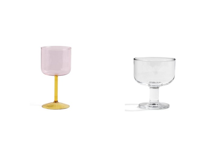 【HAY/ヘイ】のTAVERN GLASS WIDE&TINT WINEGLASS SET OF 2 【ECで人気ランキング上位のインテリア雑貨 家具通販 / Popular furniture】おすすめ！人気、インテリア雑貨、家具の通販  おすすめ人気トレンドファッション通販アイテム 人気、トレンドファッション・服の通販 founy(ファニー) カラフル Colorful ガラス Glass グラス Glass テーブル Table デザート Dessert |ID:crp329100000206895