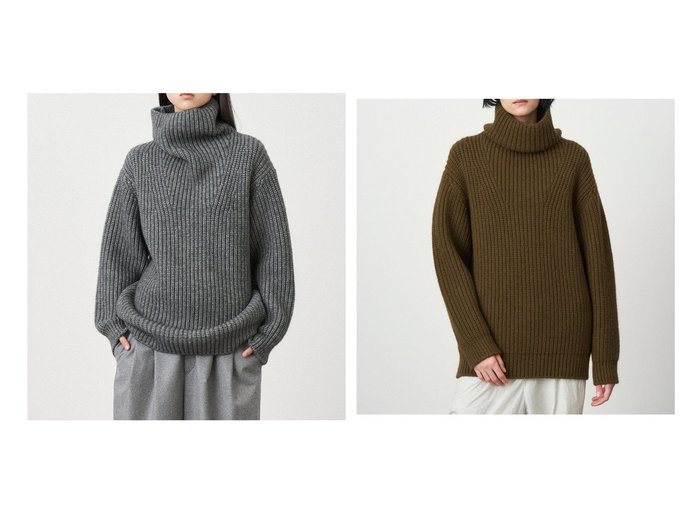 【ATON/エイトン】のYAK WOOL オーバーサイズタートルネックセーター 【トップス、カットソー 人気ファッション通販 コーディネート通販】おすすめ！人気、トレンド、レディースファッションの通販 おすすめ人気トレンドファッション通販アイテム 人気、トレンドファッション・服の通販 founy(ファニー) 　ファッション　Fashion　レディースファッション　WOMEN　トップス・カットソー　Tops/Tshirt　ニット　Knit Tops　タートルネック　Turtleneck　セーター　Sweater　タートルネック　Turtleneck　デニム　Denim　レギュラー　Regular　A/W・秋冬　Aw・Autumn/Winter・Fw・Fall-Winter　夏　Summer　|ID:crp329100000206937