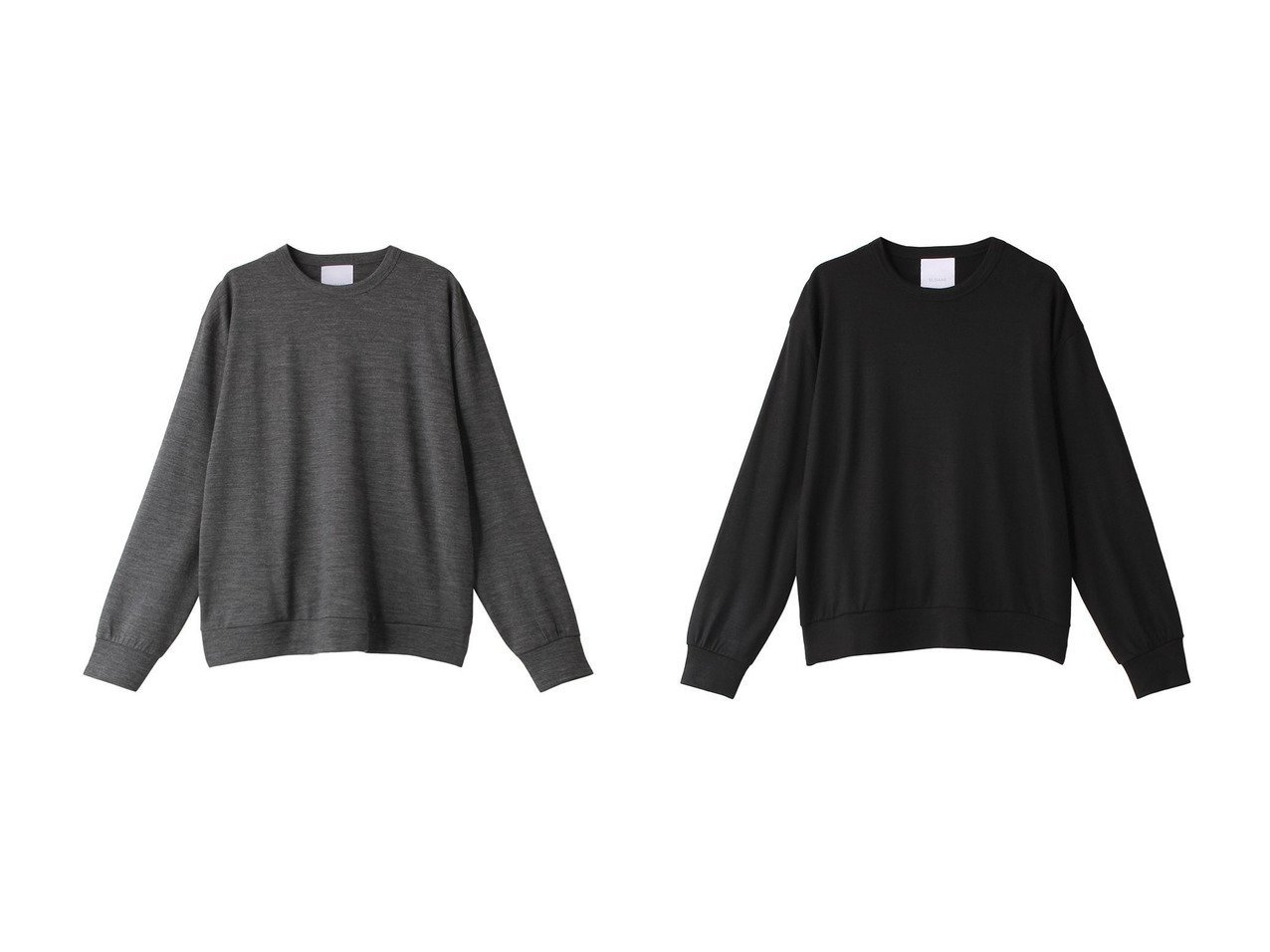 【SLOANE/スローン】の【UNISEX】ウール天竺 長袖ニットTシャツ 【ECで売れてるランキング上位の人気ファッション通販 コーディネート通販 / Popular clothes】おすすめ！トレンド、レディースファッションの通販  おすすめ人気トレンドファッション通販アイテム インテリア・キッズ・メンズ・レディースファッション・服の通販 founy(ファニー) 　ファッション　Fashion　レディースファッション　WOMEN　トップス・カットソー　Tops/Tshirt　ニット　Knit Tops　シャツ/ブラウス　Shirts/Blouses　ロング / Tシャツ　T-Shirts　カットソー　Cut and Sewn　ユニセックス　Unisex　スリーブ　Sleeve　バランス　Balance　ボトム　Bottom　リラックス　Relax　ロング　Long　長袖　Long Sleeve　グレー系　Gray　ブラック系　Black　|ID:crp329100000207059