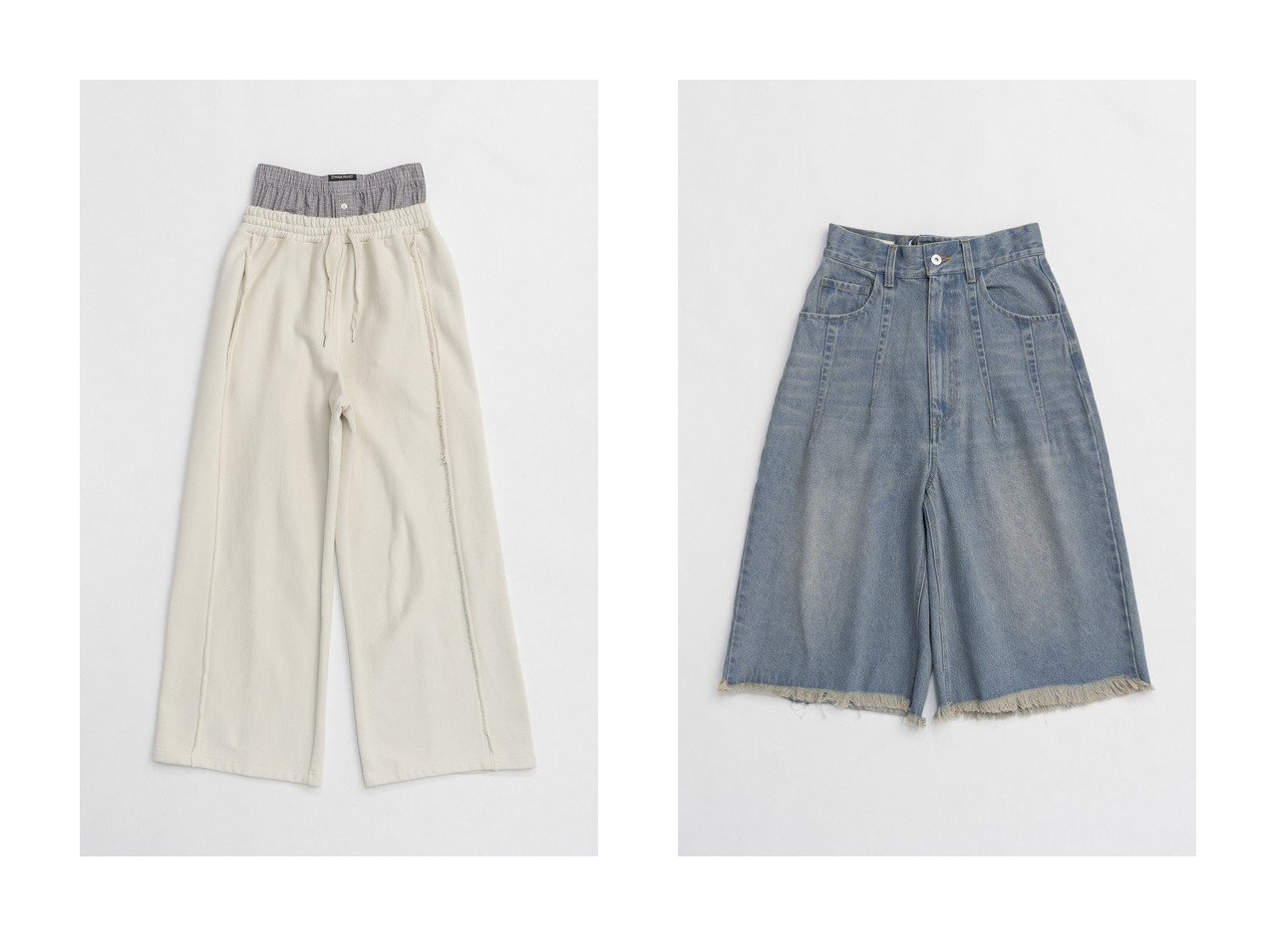 【PRANK PROJECT/プランク プロジェクト】のレースアップバックショーツ Lace-Up Back Shorts&ボクサーレイヤードスウェットパンツ Boxer Layered Sweatpants 【 人気ファッション通販 コーディネート通販】おすすめ！人気、トレンド、レディースファッションの通販 おすすめ人気トレンドファッション通販アイテム インテリア・キッズ・メンズ・レディースファッション・服の通販 founy(ファニー) 　ファッション　Fashion　レディースファッション　WOMEN　パンツ　Pants　ハーフ / ショートパンツ　Short Pants　バッグ　Bag　春　Spring　クロップド　Cropped　チェック　Check　ドローストリング　Drawstring　バランス　Balance　フロント　Front　メンズ　Mens　リラックス　Relax　レーシー　Lacey　ワイド　Wide　A/W・秋冬　Aw・Autumn/Winter・Fw・Fall-Winter　S/S・春夏　Ss・Spring/Summer　おすすめ　Recommend　夏　Summer　2025年　2025　2025春夏・S/S　Ss,Spring/Summer,2025　ショーツ　Shorts　ショート　Short　デニム　Denim　ブリーチ　Bleach　レース　Race　人気　Popularity　グレー系　Gray　ホワイト系　White　ブラック系　Black　ブルー系　Blue　|ID:crp329100000207089