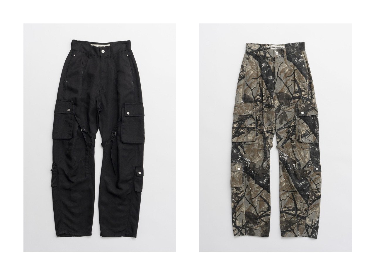 【PRANK PROJECT/プランク プロジェクト】のバレルレッグカーゴパンツ Barrel Leg Cargo Pants&カモバレルレッグカーゴパンツ Camo Barrel Leg Cargo Pants 【 人気ファッション通販 コーディネート通販】おすすめ！人気、トレンド、レディースファッションの通販 おすすめ人気トレンドファッション通販アイテム インテリア・キッズ・メンズ・レディースファッション・服の通販 founy(ファニー) 　ファッション　Fashion　レディースファッション　WOMEN　パンツ　Pants　2025年　2025　2025春夏・S/S　Ss,Spring/Summer,2025　A/W・秋冬　Aw・Autumn/Winter・Fw・Fall-Winter　S/S・春夏　Ss・Spring/Summer　カモフラージュ　Camouflage　カーゴパンツ　Cargo Pants　テーパード　Tapered　トレンド　Trend　フォルム　Form　フロント　Front　ポケット　Pocket　ラップ　Wrap　夏　Summer　春　Spring　ブラック系　Black　|ID:crp329100000207092