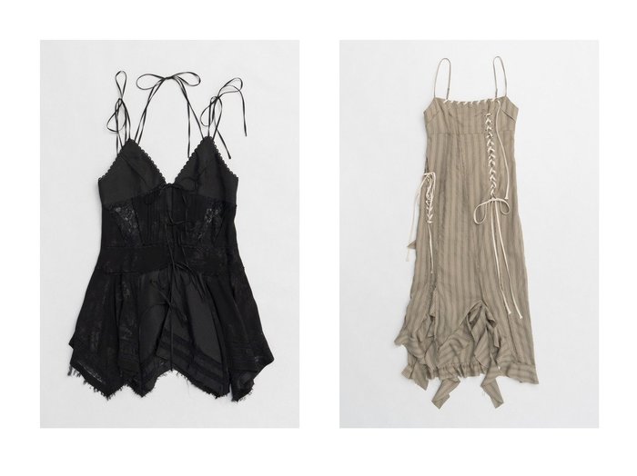 【PRANK PROJECT/プランク プロジェクト】のハンカチーフヘムミニドレス Handkerchief Hem Mini Dress&ラッフルレースアップストライプワンピ Ruffle Lace-Up Stripe Onepiece 【 人気ファッション通販 コーディネート通販】おすすめ！人気、トレンド、レディースファッションの通販 おすすめ人気トレンドファッション通販アイテム 人気、トレンドファッション・服の通販 founy(ファニー) ファッション Fashion レディースファッション WOMEN ワンピース Dress ドレス Party Dresses チュニック Tunic 2025年 2025 2025春夏・S/S Ss,Spring/Summer,2025 A/W・秋冬 Aw・Autumn/Winter・Fw・Fall-Winter S/S・春夏 Ss・Spring/Summer おすすめ Recommend とろみ Thickness アンティーク Antique インナー Inner チュニック Tunic デニム Denim ドレス Dress リボン Ribbon レース Race ワイド Wide 今季 This Season 夏 Summer 春 Spring |ID:crp329100000207103