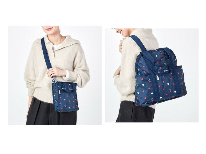 【LeSportsac/レスポートサック】のレッドデリシャスネイビー&レッドデリシャスネイビー 【バッグ・鞄 人気ファッション通販 コーディネート通販】おすすめ！人気、トレンド、レディースファッションの通販  おすすめ人気トレンドファッション通販アイテム 人気、トレンドファッション・服の通販 founy(ファニー) 　ファッション　Fashion　レディースファッション　WOMEN　バッグ　Bag　NEW・新作・新着・新入荷　New Arrivals　おすすめ　Recommend　アウトドア　Outdoor　スクエア　Square　スマート　Smart　ポケット　Pocket　ポーチ　Pouch　旅行　Travel　水玉　Polka Dots　財布　Wallet　スーツケース キャリーケース　Suitcase　メッシュ　Mesh　リュック　Ruck Sack　|ID:crp329100000207196