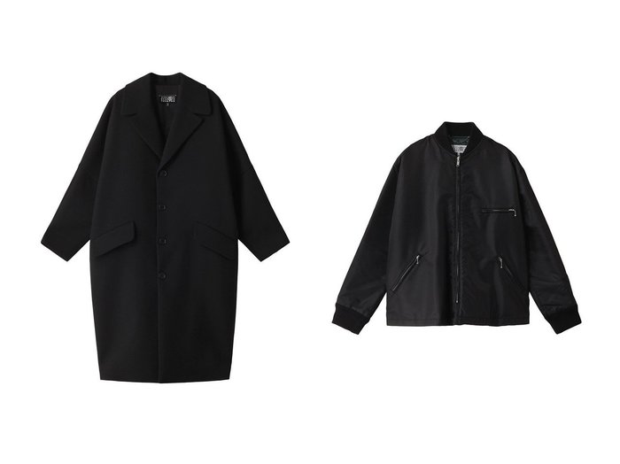 【MM6 Maison Martin Margiela/エムエム6 メゾン マルタン マルジェラ】のウール ギャバジン チェスターコート&【UNISEX】ナイロンブルゾン 【ECで売れてるランキング上位の人気ファッション通販 コーディネート通販 / Popular clothes】おすすめ！トレンド、レディースファッションの通販  おすすめ人気トレンドファッション通販アイテム 人気、トレンドファッション・服の通販 founy(ファニー) ファッション Fashion レディースファッション WOMEN アウター Coat Outerwear コート Coats チェスターコート Top Coat ジャケット Jackets ブルゾン Blouson/Jackets シンプル Simple チェスターコート Chester Coat ファブリック Fabric ラグジュアリー Luxury ロング Long ユニセックス Unisex ジャケット Jacket スタイリッシュ Stylish ブルゾン Blouson リバーシブル Reversible 定番 Standard |ID:crp329100000207369